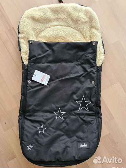 Зимний конверт в коляску из овчины Новый