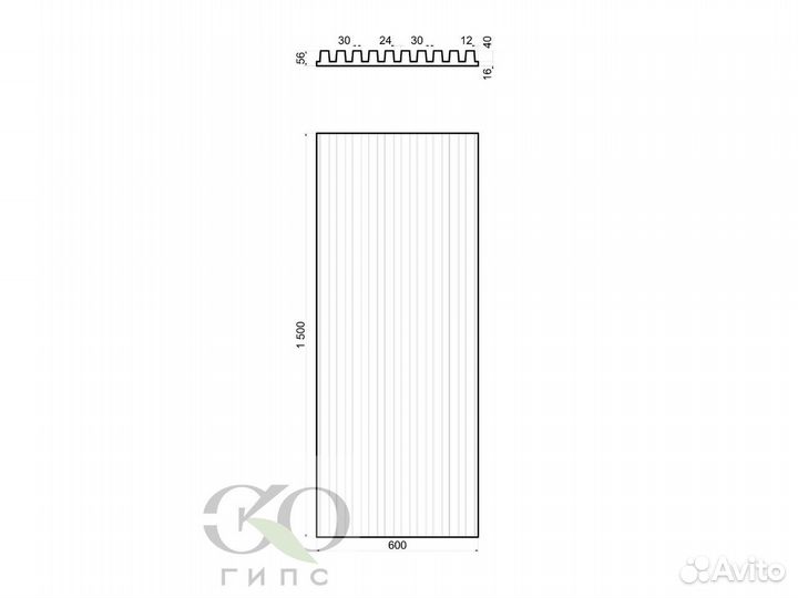 3D Гипсовые панели Рейки от производителя