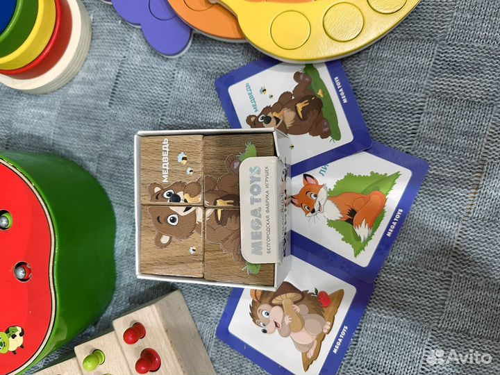Развивающие игрушки пакетом деревянные