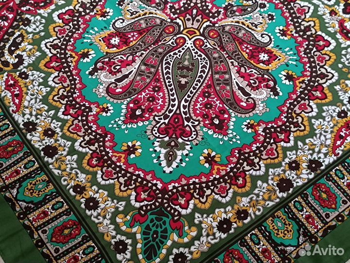 Платок Шаль etro Зелёный Шелк