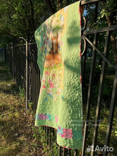 Покрывало стеганое, пэчворк, ручная работа