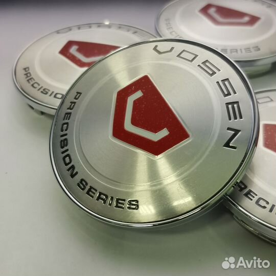 4шт колпаки Vossen Precision Series 68мм, серебро