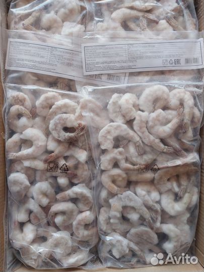 Креветки очищенные б/г