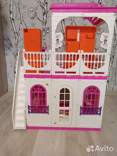 Кукольный домик для барби с мебелью