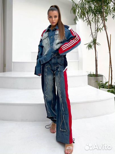 Джинсовый костюм женский
