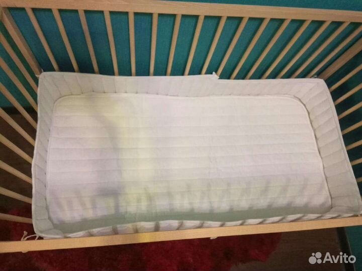 Икеа Кровать (матрас, бортики, подушка, одеяло)