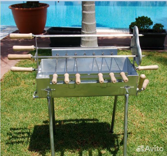 Мангал автоматический угольный с электроприводом