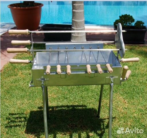 Мангал автоматический угольный с электроприводом