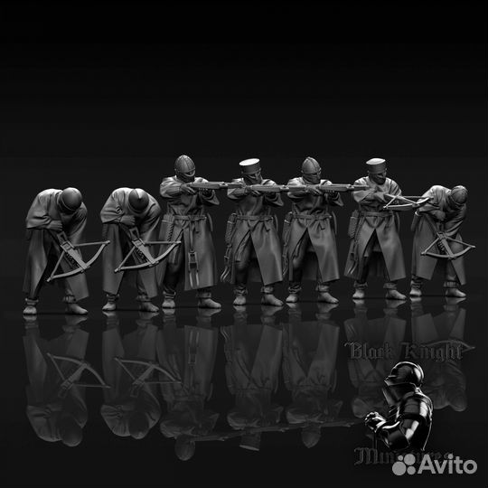 Миниатюры рыцарей и арбалетчиков 40мм
