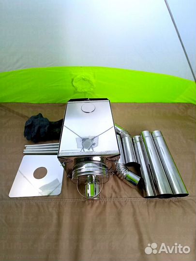 Печь туристическая Пошехонка Малая на 15 л. c 3Д э