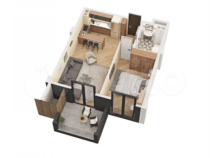 2-к. квартира, 57 м² (Грузия)