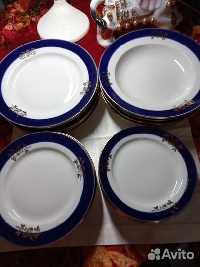 Тарелка, набор, сервиз. СССР. Дулево