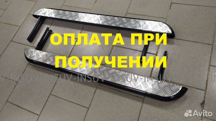 Пороги с алюминиевым листом Нива 21 (цвет черный)