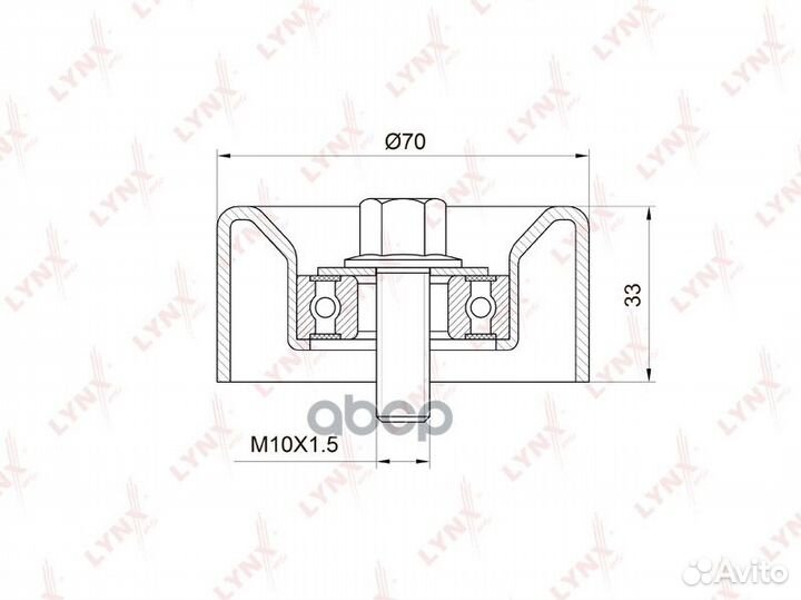 Ролик натяжной приводного ремня PB5032 lynxauto