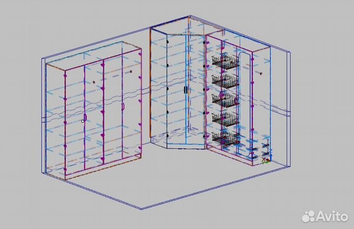 Расчёт деталировки мебели по эскизам заказчика
