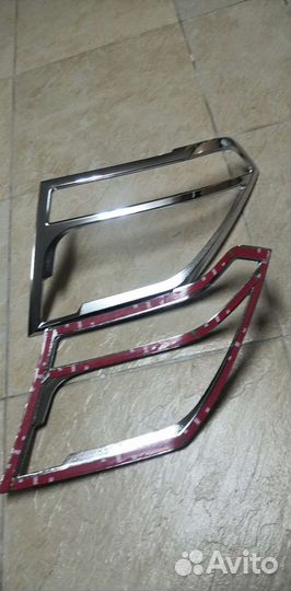 Хром. накладки на передние фары ниссан патфайндер