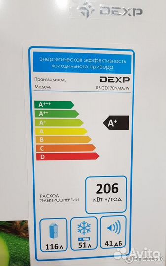 Холодильник Dexp rf-cd170nma/w