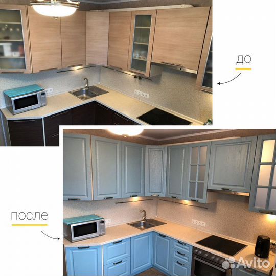 Замена фасадов кухни