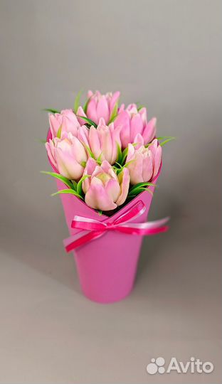 Букет мыла тюльпаны