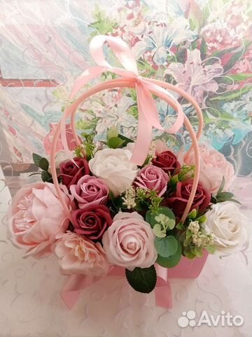 Букет из мыльных цветов