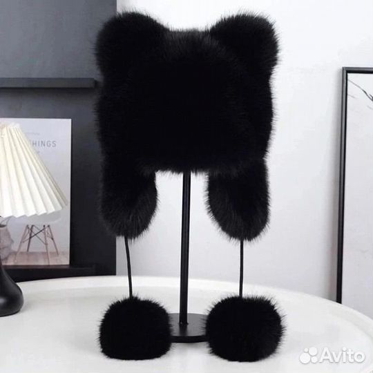 Шапка ушанка женская