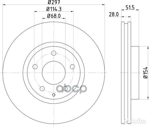 Диск тормозной перед ND5027K nisshinbo