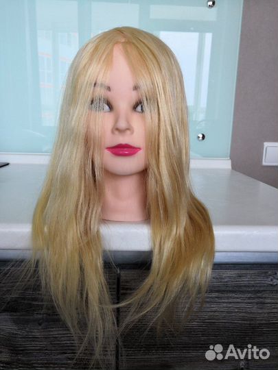 Голова манекен болванка человеческие волосы 3