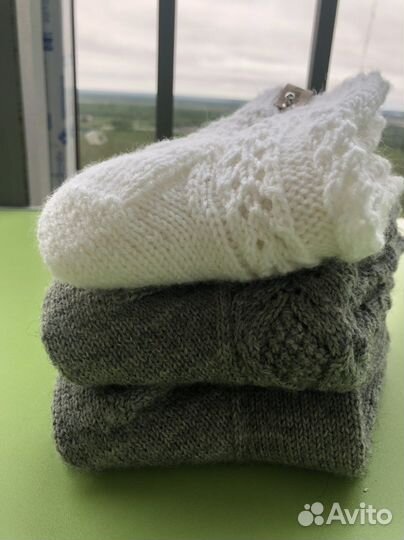 Носки ручной вязки шерстяные