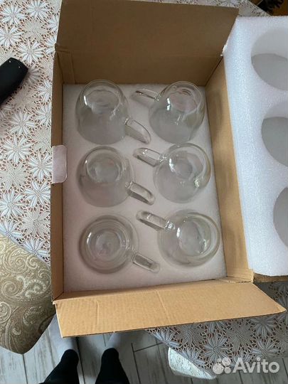 Набор кружек с двойным стеклом