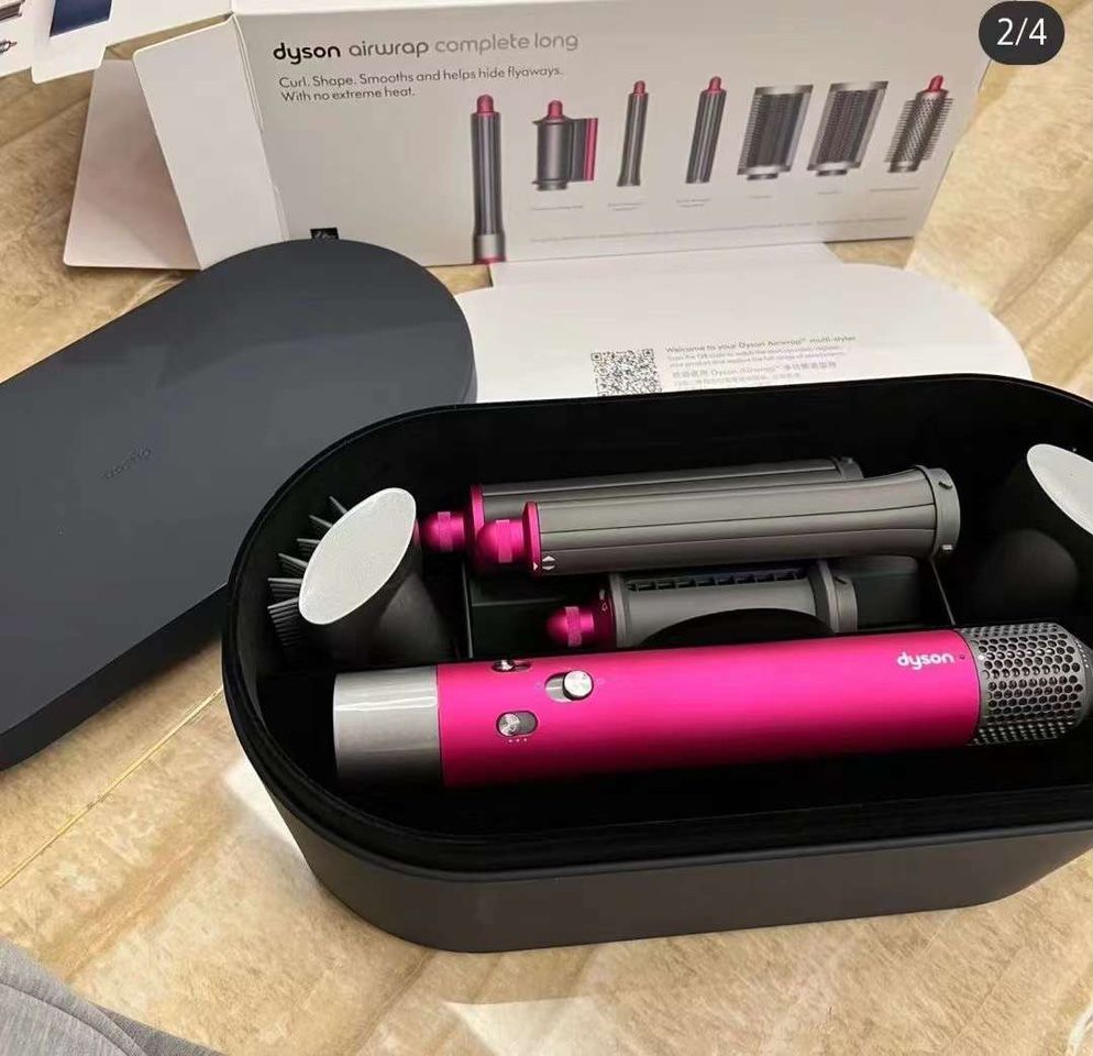 Фен дайсон hs05 airwrap. Дайсон в розовом цвете. Dyson airwrap complete long hs05. Держатель. Hs-05 long fuchsia.