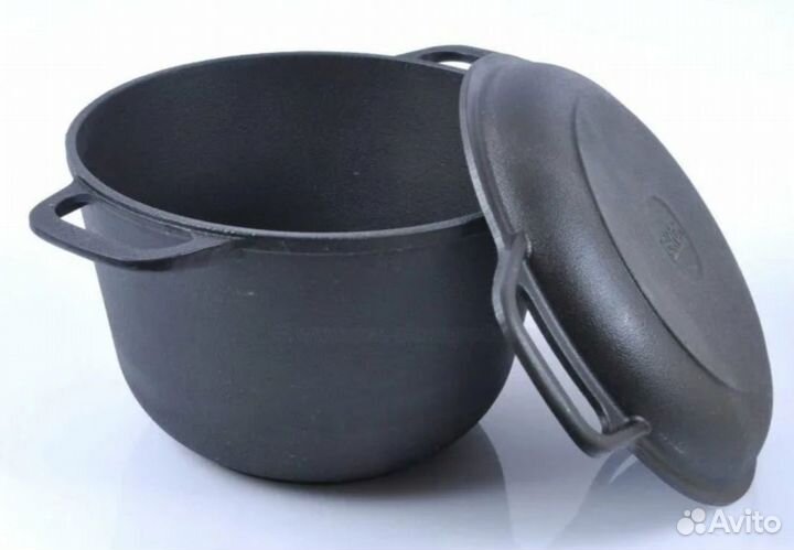 Кастрюля чугунная biol 6л. с крышкой
