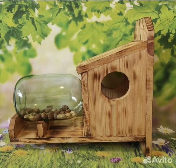 Кормушка для белок/ Бельчатник деревянный
