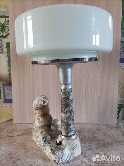 Настольная лампа с орлом, мрамор, СССР