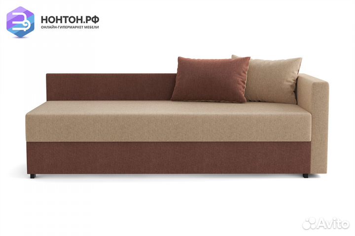 Диван Мальта темно-бежевый / коричневый