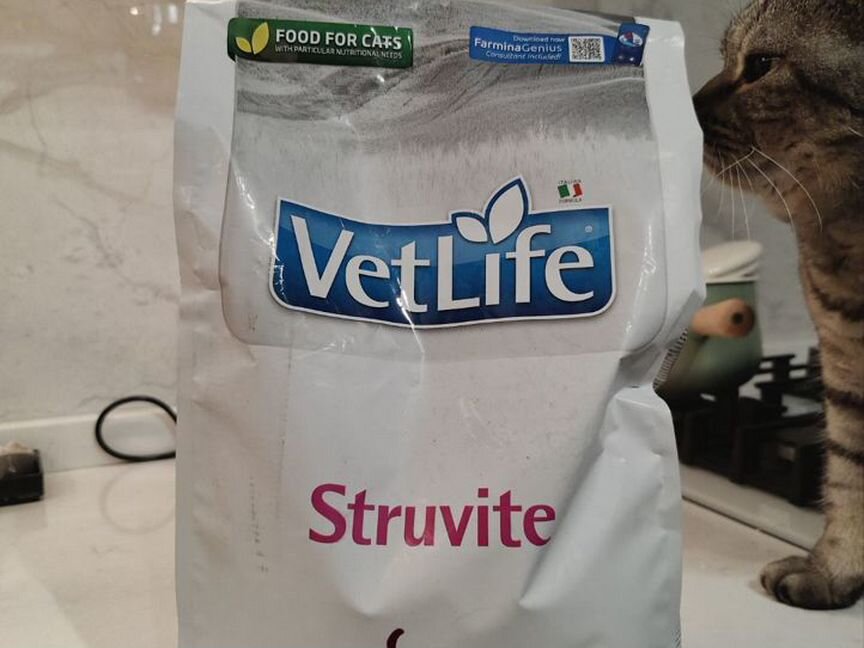 Корм сухой vet life struvite для кошек