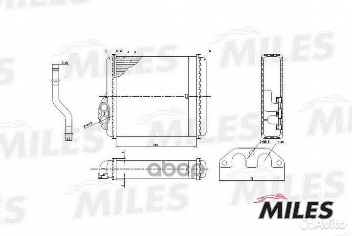 Радиатор отопителя volvo 400/460/480 1.6-2.0/1