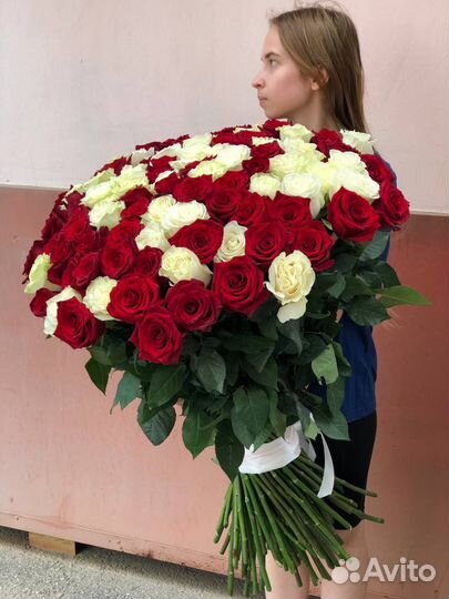 101 роза 90 см