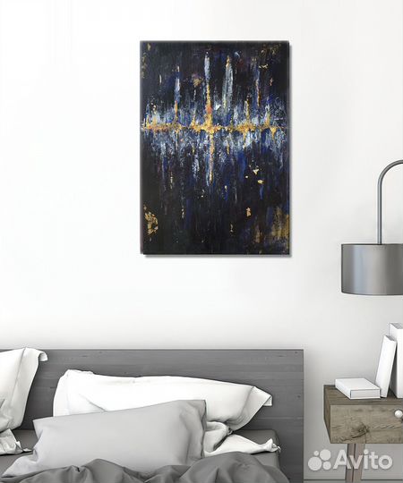 Картина «сияние « акрилом на холсте