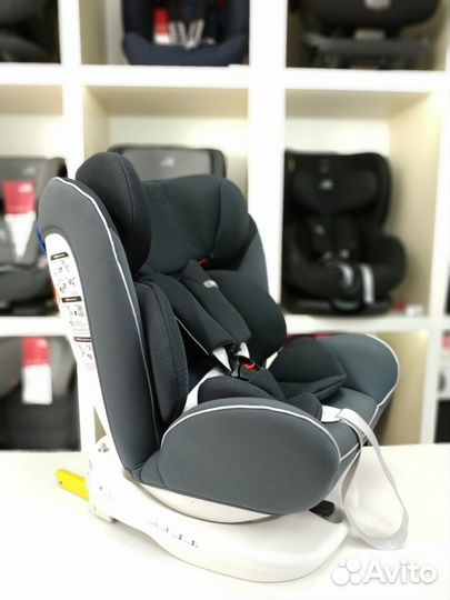 Автокресло 0-12лет Happy Baby Unix silver 360граду