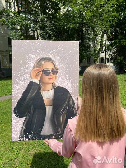 Портрет по фото на холсте, картина на холсте