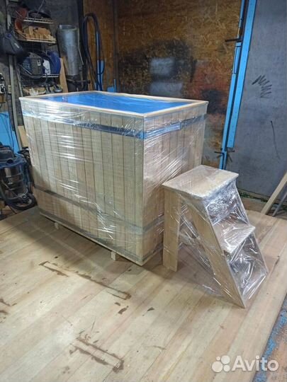 Прямоугольная купель для бани