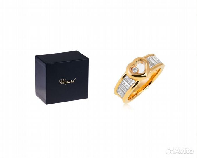 Золотое кольцо с бриллиантами 1.45ct Chopard