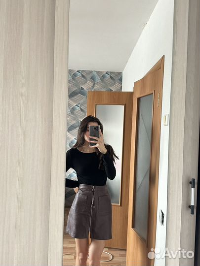 Кожаная юбка