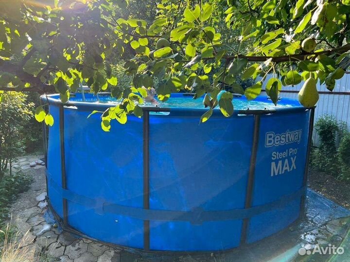 Бассейн 366*133 с лестницей и фильтр-насосом