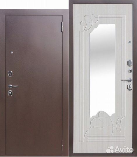 Дверь входная с зеркалом