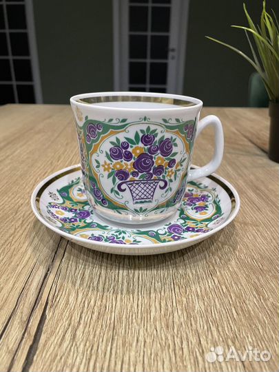 Фарфор. Фарфоровые чайный пары и кружки СССР