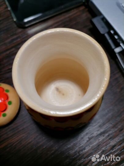 Солонка\перечница деревянная (осина) расписная