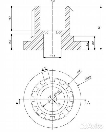 Втулка шнека для мясорубки