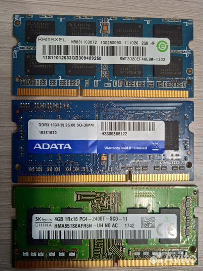 Оперативная память для ноутбука ddr3