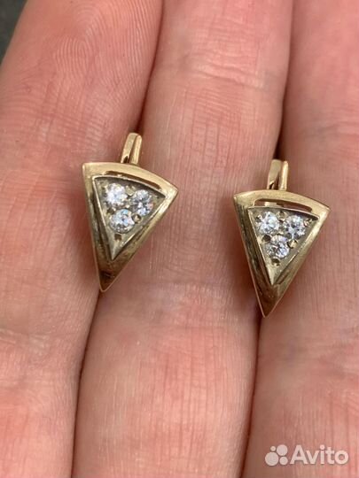 Серьги золотые 585 пробы СССР